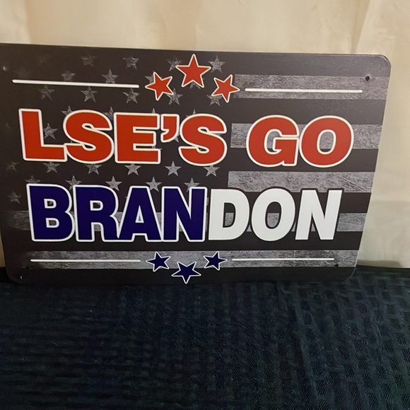 “LSE’s Go Brandon” Tin/Metal Sign Man Cave Decor Metal Sign 12”x 8” - Picture 5 of 6